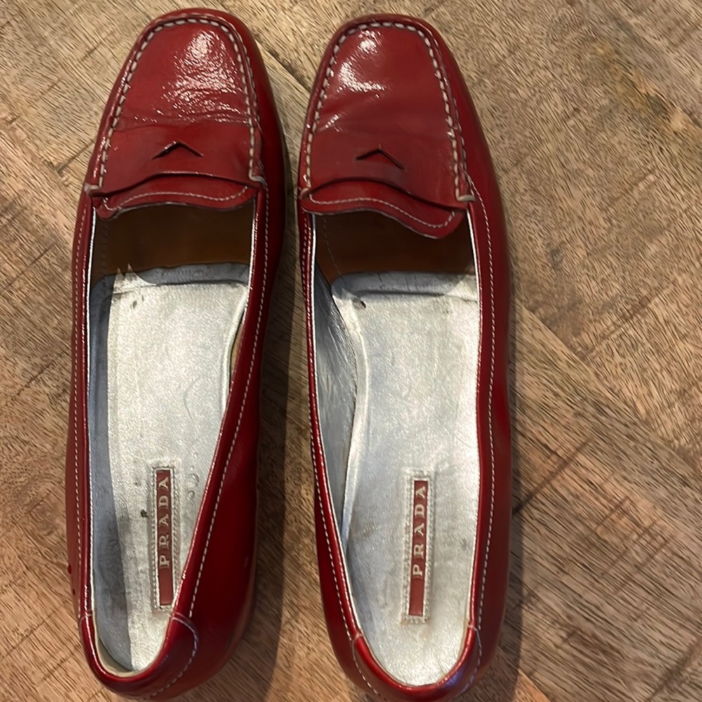Prada red flats